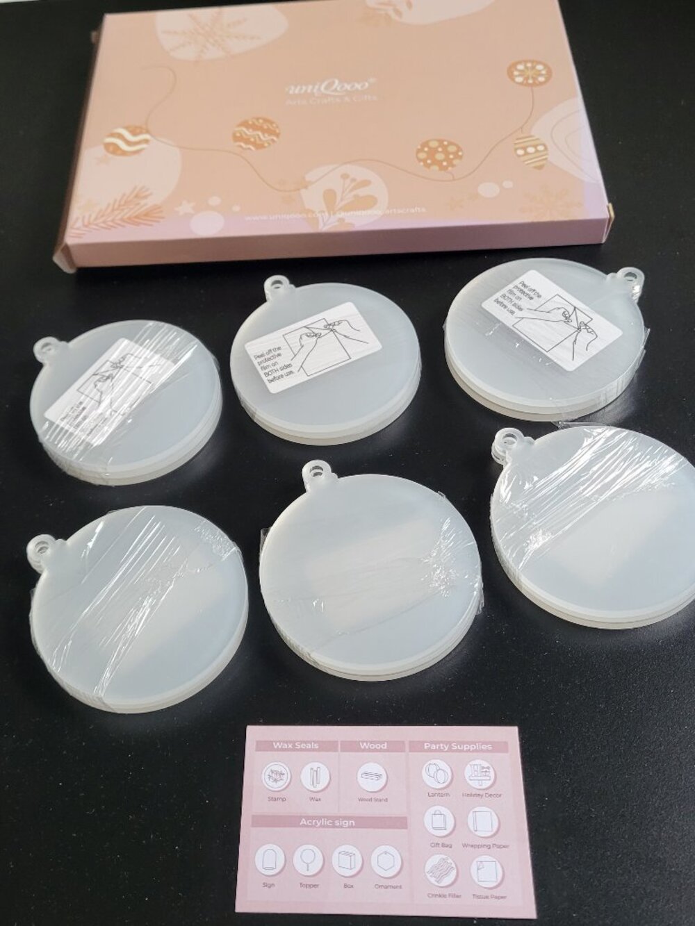 18 Pack 3.5'' Round Acrylic 3mm Thick DIY BLANK 4 Art Project Christmas Ornament